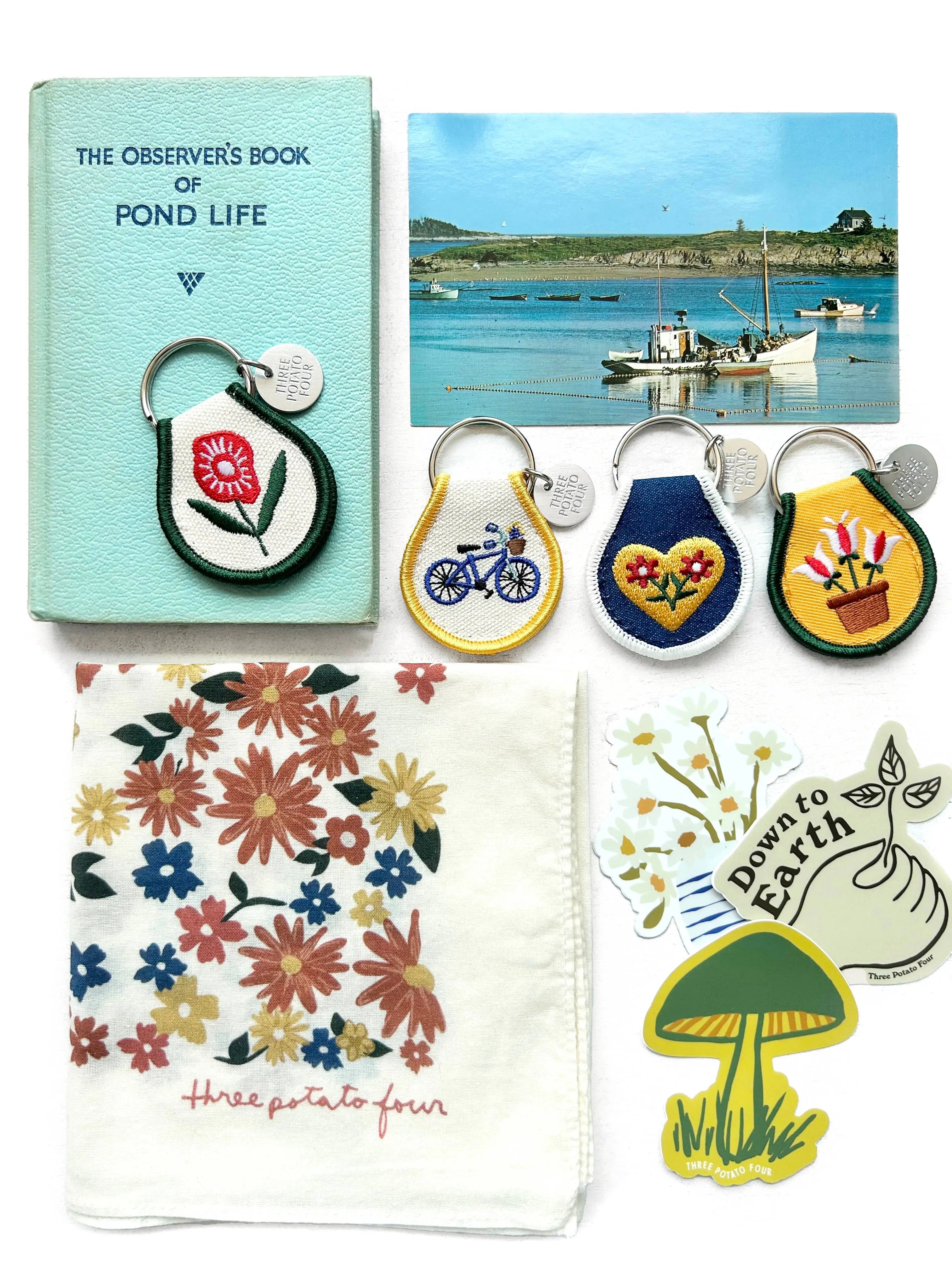 Patch Keychain - Potted Tulips Three Potato Four