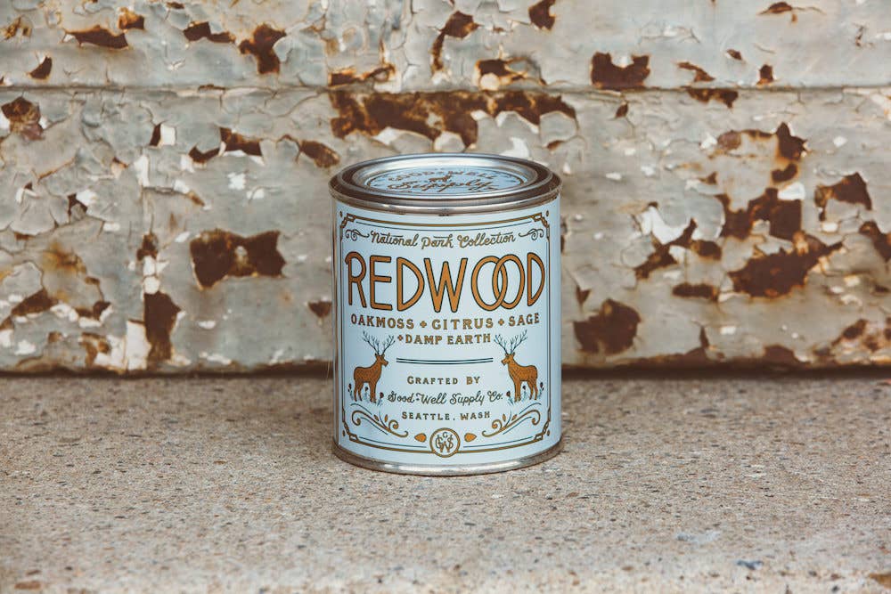 Redwood National Park Candle: 1/2 Pint / Wood Wick