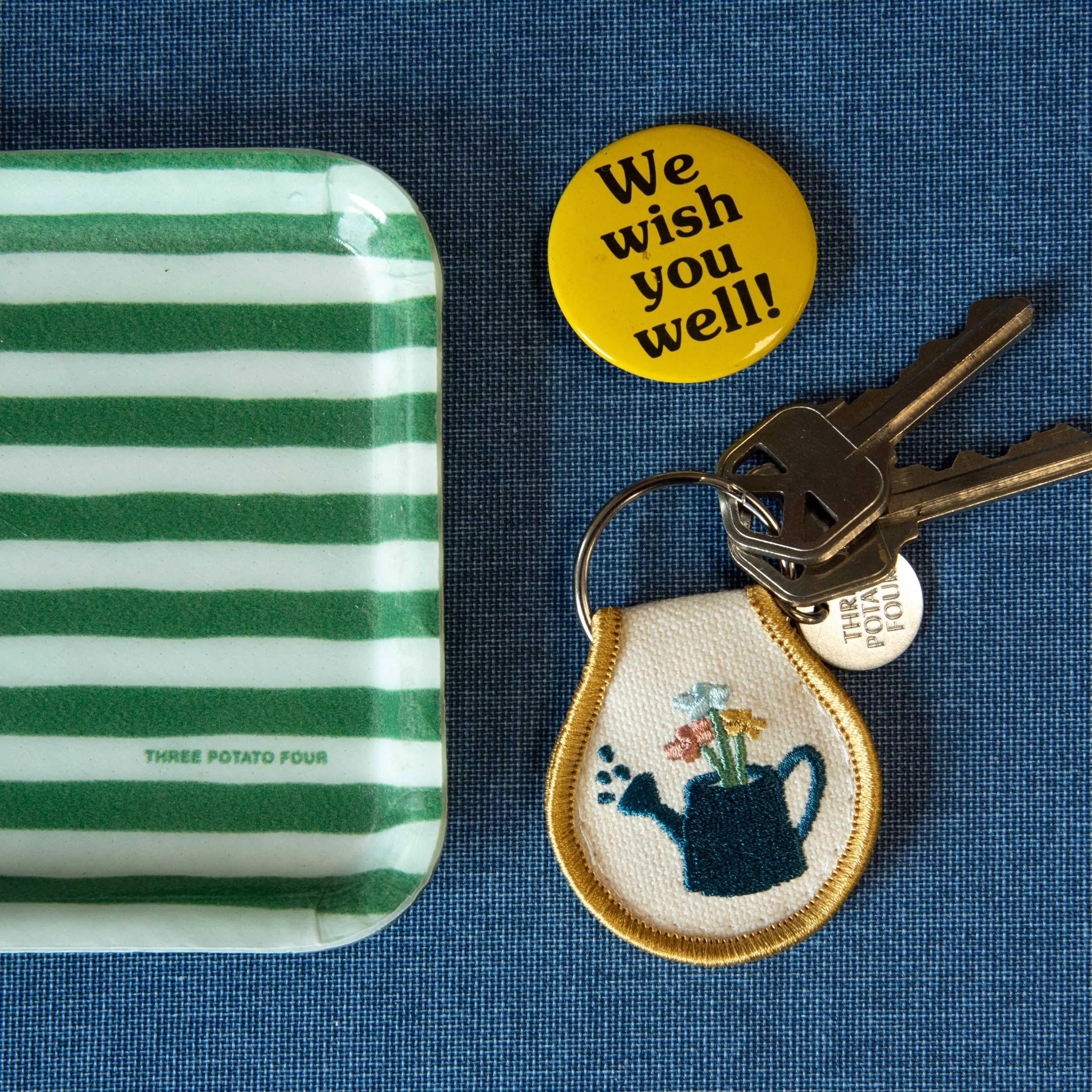 Watering Can Keychain Three Potato Four