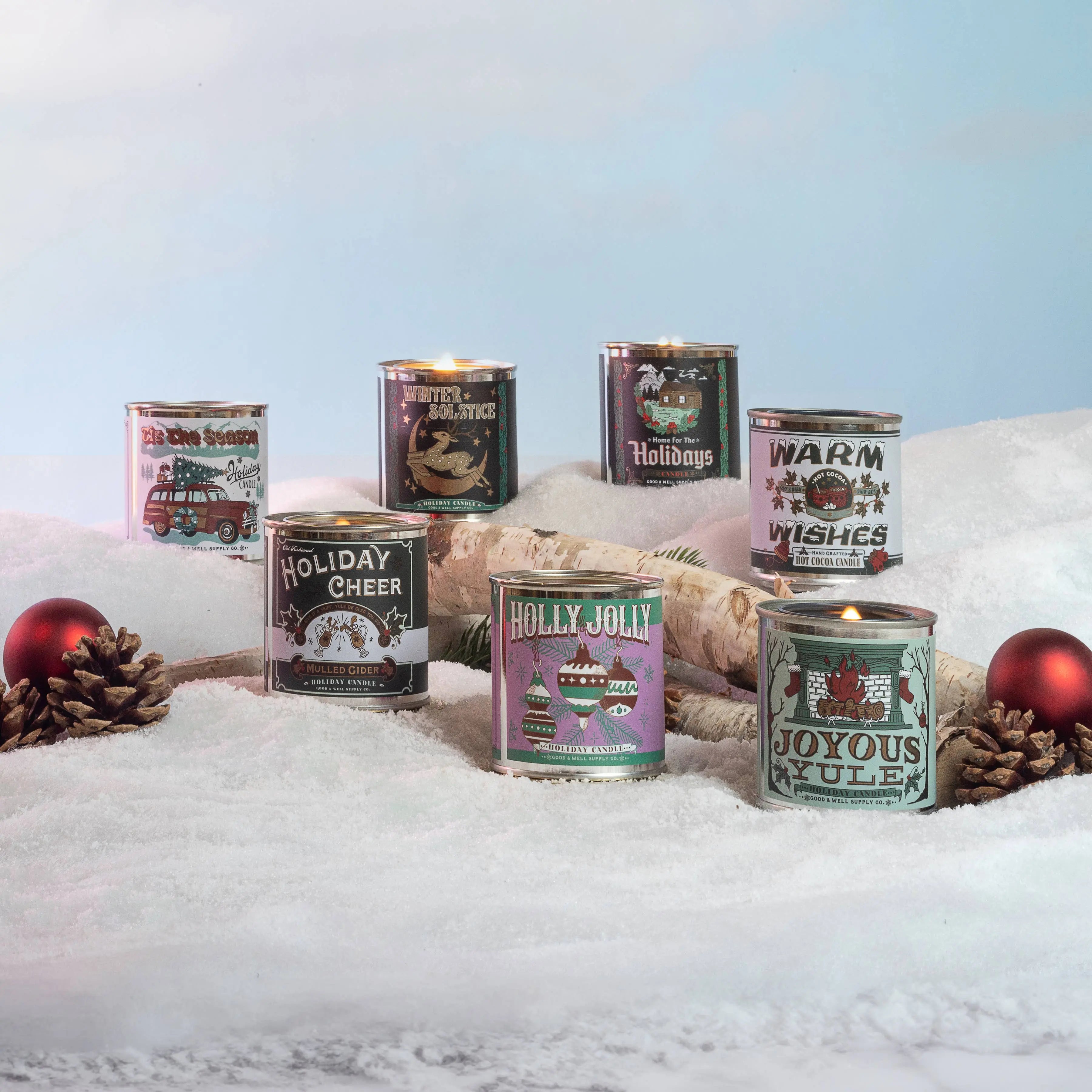 Holly Jolly Holiday Soy Candle Good & Well Supply Co.